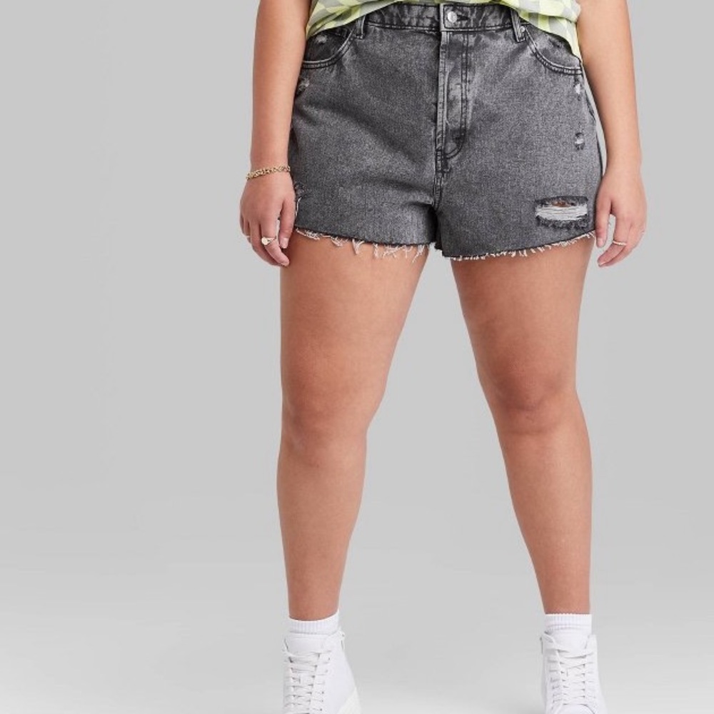 NWT High Waisted Distressed Shorts